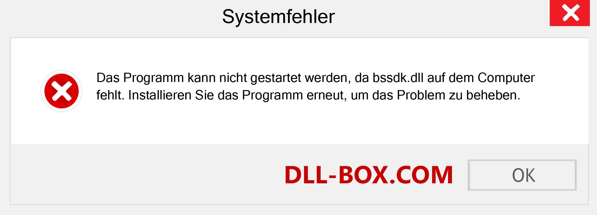 bssdk.dll-Datei fehlt?. Download für Windows 7, 8, 10 - Fix bssdk dll Missing Error unter Windows, Fotos, Bildern